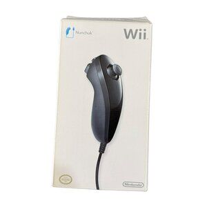 Nintendo Wii Nunchuk Controller Black w/ Original Box
